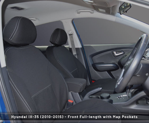 Hyundai IX-35 Seat Covers (2010-2015) - Front Full-length With Map Pockets and Rear Bundle - Premium Neoprene
