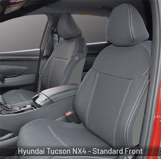 Hyundai Tucson Standard Front Seat Covers NX4 V.1,2,3 Series (2021-Now) - Premium Neoprene