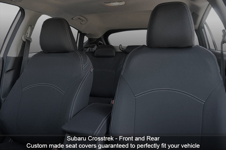 Subaru Crosstrek Seat Covers (2023-Now) - Front Full-length With Map Pockets and Rear Bundle - Premium Neoprene