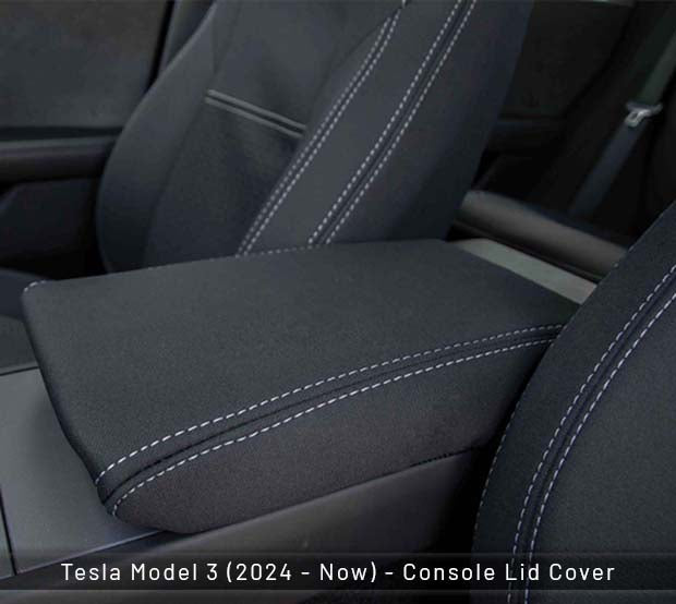 Tesla Model 3 Console Lid Cover (2024 - Now) - Premium Neoprene