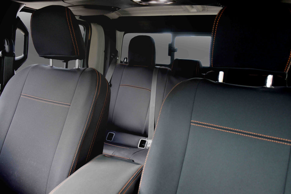 Jeep Gladiator Seat Covers (2020 - Now) - Front Full-length With Map Pockets and Rear Bundle - Premium Neoprene