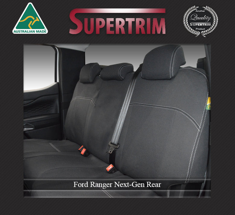Ford Ranger Seat Covers XL / XL Hi-Rider / XLT (2022 - Now) - Rear - Premium Neoprene
