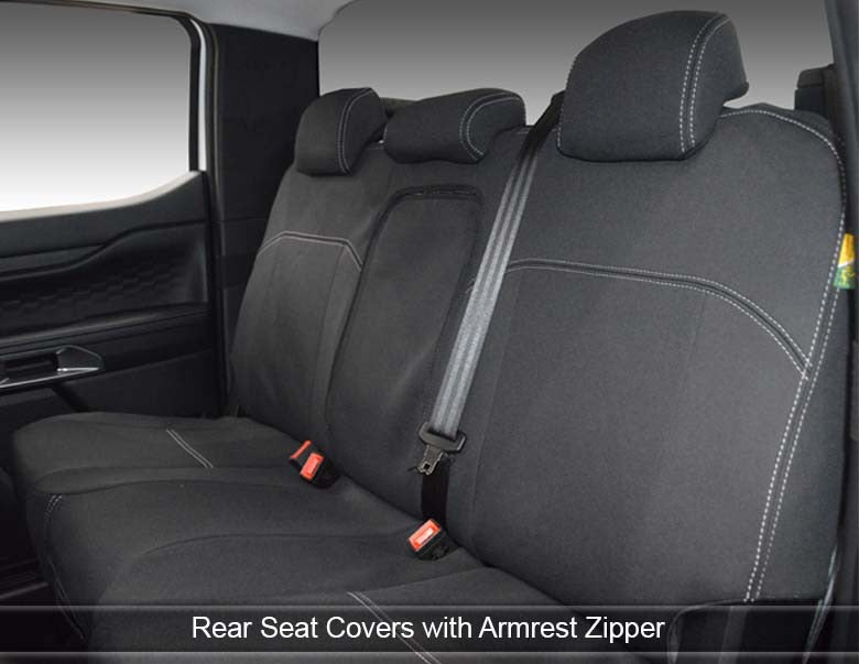 Ford Ranger Super Duty Seat Covers (2025-Now) - Rear - Premium Neoprene