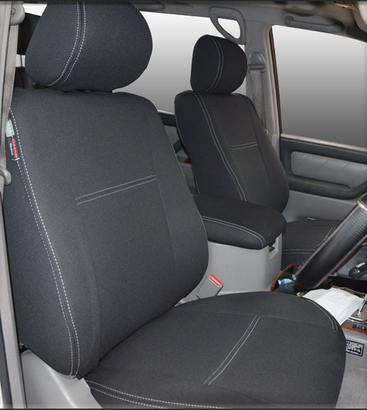 Toyota Landcruiser 100 Series Seat Covers - Front (Full-length map pockets) - Premium Neoprene