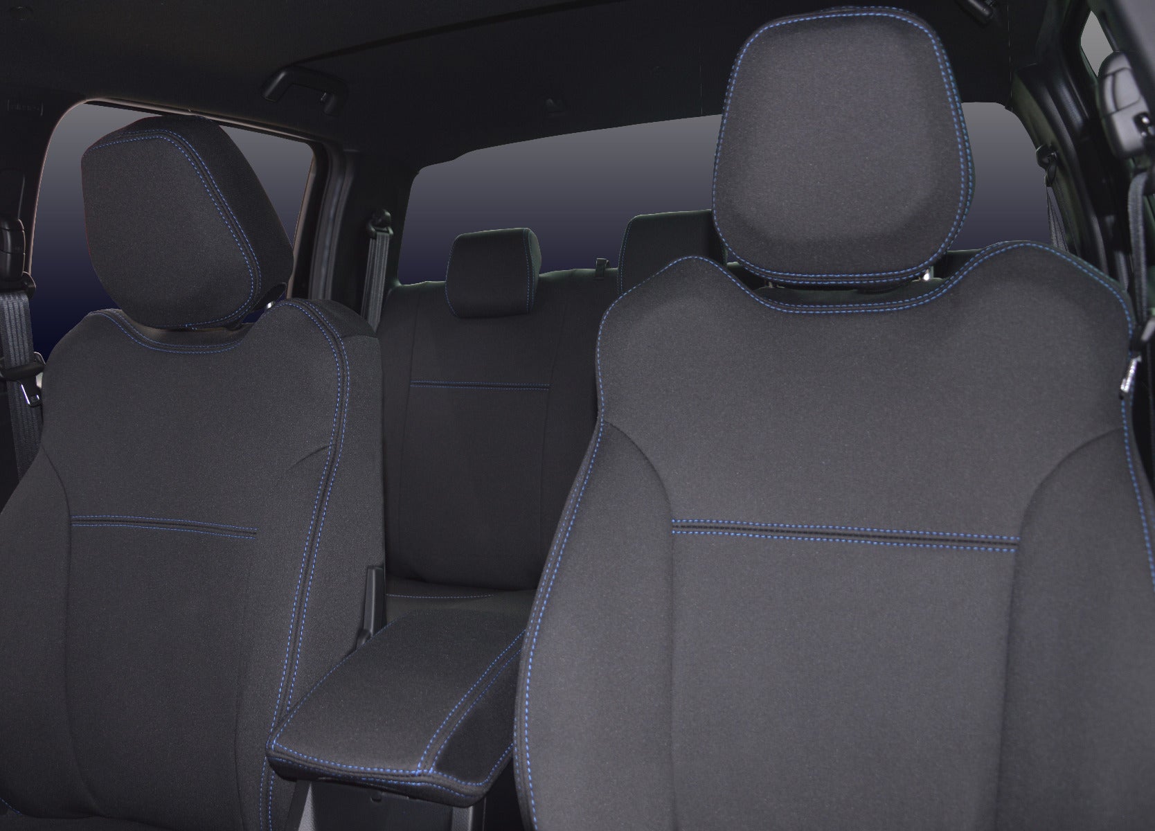 Ford Ranger Raptor (2019-Now), FRONT Full-Back Seat Covers with Map ...