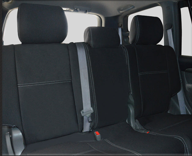 Toyota Prado 120 Seat Covers  (2003-2009) - Front Row (Full-length map pockets)