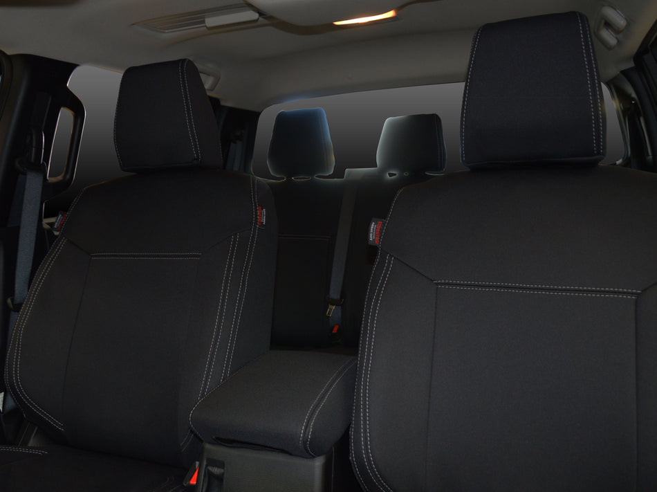 Mitsubishi Triton Seat Covers MV (2024-Now) - Front Full-length With Map Pockets and Rear Bundle