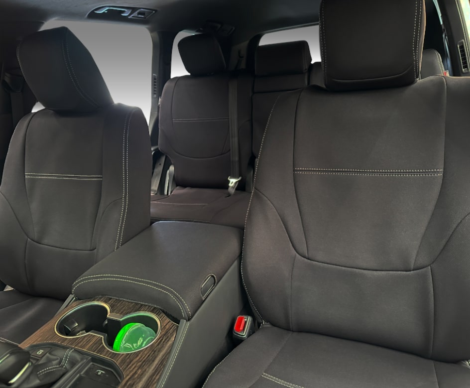 Toyota Landcruiser 300 Seat Covers VX & GR Sport 2026 (2021-Now) - Front Full-length With Map Pockets and Middle Row Bundle - Premium Neoprene
