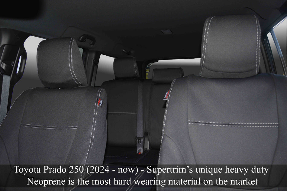 Toyota Prado 250 Seat Covers  2026 (2024-Now)  -  All 3 Rows - Premium Neoprene