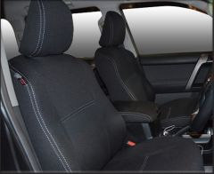 FRONT Full-Back Seat Covers with Map Pockets, Snug Fit Holden Colorado RC (2008-2011) Premium Neoprene (Automotive-Grade) 100% Waterproof | Supertrim