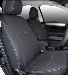 FRONT Full-back with Map Pockets & REAR Full-back (with Armrest access zip) for Subaru Liberty BN (2014-2020), Snug Fit, Premium Neoprene (Automotive-Grade) 100% Waterproof