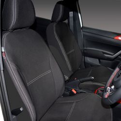 FRONT Seat Covers Full-Length Custom Fit Volkswagen (VW) Polo 6R (2010-2017) or AW (2017-Now) Comfortline, Trendline or GTi, Premium Neoprene | Supertrim