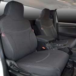 FRONT seat covers Custom Fit ISUZU D-MAX RG (2021-Now) SINGLE CAB, Heavy Duty Neoprene, Waterproof | Supertrim