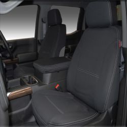 FRONT seat covers Custom Fit Chevrolet Silverado 1500 Series / 2500 T1 (2020-Now), Heavy Duty Neoprene, Waterproof | Supertrim
