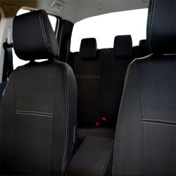 Ford Everest UA (Oct 2015 - 2021.75) FRONT Full-Back with Map Pockets + REAR Seat Covers, Snug Fit, Premium  Neoprene (Automotive-grade) 100% Waterproof