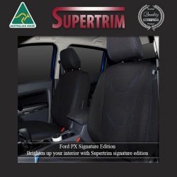 Ford Ranger PX MK.I (July 2011 - Aug 2015) FRONT Full-Back Seat Covers, Signature Edition, Snug Fit, Premium Neoprene (Automotive-Grade) 100% Waterproof