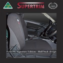 Ford Ranger PX MK.I (July 2011 - Aug 2015) FRONT Seat Covers, Signature Edition, Snug Fit, Premium Neoprene (Automotive-Grade) 100% Waterproof