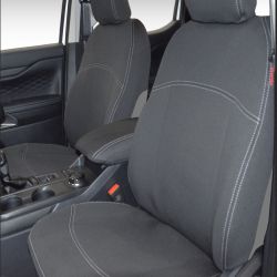 FRONT Seat Covers & REAR Cover Custom Fit FORD Ranger Next-Gen XL/XLS/XLT (2022-Now), Heavy Duty Neoprene, Waterproof | Supertrim 