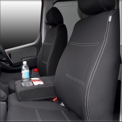 Seat Covers FRONT Bucket Bench With Full-Back & 1 Map Pocket + Rear, Snug Fit for Hyundai iLoad TQ-V (Feb 2008 - Now)  , Premium Neoprene (Automotive-Grade) 100% Waterproof