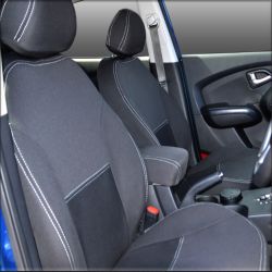 FRONT Full-Back Seat Covers with Map Pockets Custom Fit Hyundai ix35 (2010-2015) Premium Neoprene (Automotive-Grade) 100% Waterproof