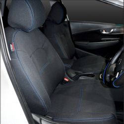 FRONT Seat Covers Full-Length with Map Pockets Custom Fit Hyundai Kona OS (2017-Now), Premium Neoprene | Supertrim 