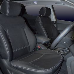 Seat Covers Front & Full-length Rear Covers Snug Fit For Hyundai Santa Fe TM (2018-Now), Premium Neoprene (Automotive-Grade) 100% Waterproof