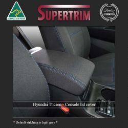CONSOLE Lid Cover Snug Fit For Hyundai Tucson (2017 - Now) ELECTRIC Handbrake, Premium Neoprene (Automotive-Grade) 100% Waterproof