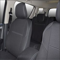 FRONT Seat Covers Full-back with Map Pockets & Rear + Armrest Access Custom Fit for Isuzu MU-X (Nov 2013 - 2020), Premium Neoprene (Automotive-Grade) 100% Waterproof
