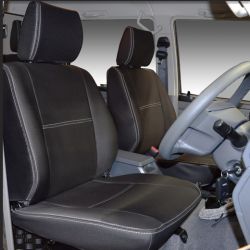 FRONT Seat Covers in Full Back Custom Fit TOYOTA Landcruiser Wagon J76 Series, Premium Neoprene (Automotive-Grade) 100% Waterproof