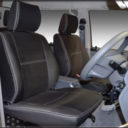 FRONT PAIR in Full Back + Map Pockets & REAR Seat Covers Custom Fit TOYOTA Landcruiser Dual Cab J79 Series Premium Neoprene (Automotive-Grade) 100% Waterproof