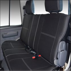 REAR Full-length Seat Covers Custom Fit TOYOTA Landcruiser Dual Cab J79 Series Series Premium Neoprene (Automotive-Grade) 100% Waterproof