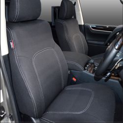 FRONT Seat Covers Full-Length with Map Pockets Custom Fit  Lexus LX570 (2016-now) Premium Neoprene | Supertrim 