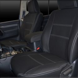 Seat Covers FRONT Pair Snug Fit For Mitsubishi Pajero (1999 - 2006), Premium Neoprene (Automotive-Grade) 100% Waterproof