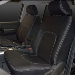 Seat Covers FRONT Pair With Full-Back, Snug Fit For Nissan Navara D40 (Nov 2005 - May 2015), Premium Neoprene (Automotive-Grade) 100% Waterproof