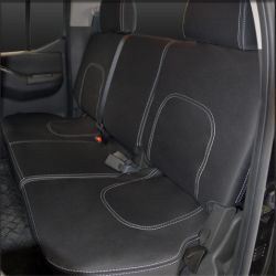 Seat Covers 2nd Row Snug Fit For Nissan Navara D40 (Nov 2005 - May 2015), Premium Neoprene (Automotive-Grade) 100% Waterproof