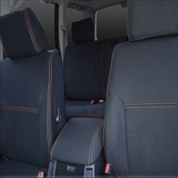 FRONT Full-Length with Map Pockets & Rear Full-length Seat Covers Custom Fit Nissan Patrol Y61 GU (1997-2016), Premium Neoprene, Waterproof | Supertrim