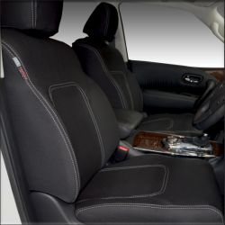 FRONT Seat Covers Full-Length with Map Pockets Custom Fit Nissan Patrol Y62 (2013-Now), Premium Neoprene | Supertrim