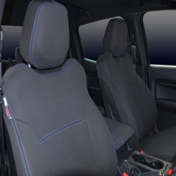 Ford Ranger Raptor PX. III (2018 - 2021.75) FRONT Seat Covers, Custom Fit, Premium Neoprene (Automotive-Grade) 100% Waterproof