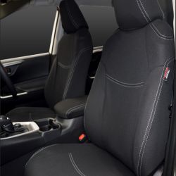 Seat Covers Front Pair Full-back With Map Pockets & Rear Full Back Snug Fit For Toyota Rav4 XA50 (2018-Now), Premium Neoprene (Automotive-Grade) 100% Waterproof