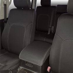 FRONT Seat Covers Full-Length with Map Pockets Custom Fit Toyota Landcruiser 300 Series (2021-Now) - Sahara, Sahara ZX, Heavy Duty Neoprene | Supertrim 