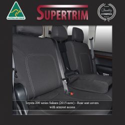 Seat Covers REAR Full-back (with optional armrest zip) Custom Fit Toyota Landcruiser 200 Series Premium Neoprene (Automotive-Grade) 100% Waterproof