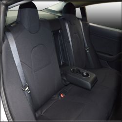 REAR seat covers Full-length + Armrest Zipper Custom Fit Tesla Model 3 (2019-Now), Premium Neoprene, Waterproof | Supertrim