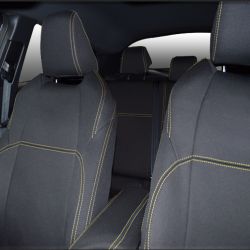 FRONT Seat Covers Full-Length With Map Pockets & REAR Full-length Custom Fit Toyota C-HR (2017-Now), Premium Neoprene, Waterproof | Supertrim