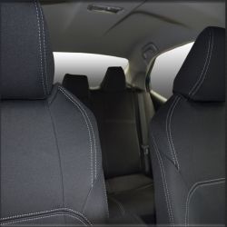 FRONT Seat Covers Full-Length With Map Pockets & Rear Full-length Custom Fit Toyota Camry (Nov 2017 - Current), Premium Neoprene, Waterproof | Supertrim