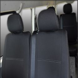 REAR Seat Covers Custom Fit for Toyota Hiace (Mar 2005 - 2019) H200 Commuter Bus, Heavy Duty  Neoprene (Automotive-Grade) 100% Waterproof  | Supertrim