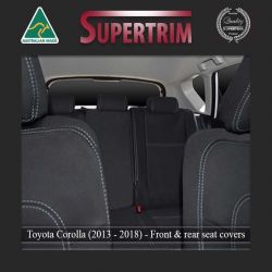  FRONT + REAR Seat Covers Custom Fit Toyota Corolla Hatch or Sedan E170 or E180 (2013-2018), Premium Neoprene (Automotive-Grade) 100% Waterproof