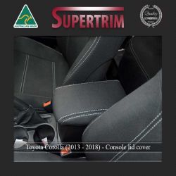 CONSOLE Lid Cover Custom Fit Toyota Corolla Hatch or Sedan E170 or E180 (2013-2018), Premium Neoprene (Automotive-Grade) 100% Waterproof