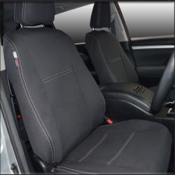 FRONT Seat Covers Full-back with Map Pockets Snug Fit for Toyota Kluger (Mar 2014-Now), Premium Neoprene (Automotive-Grade) 100% Waterproof