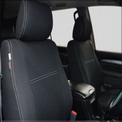 Seat Covers FULL BACK + MAP POCKET FRONT PAIR Custom Fit Toyota Prado 120 series , Premium Neoprene, 100% Waterproof