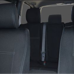 Seat Covers FULL BACK + MAP POCKET FRONT PAIR + REAR Custom Fit Toyota Prado 120 Series,  Premium  Neoprene,  100% Waterproof